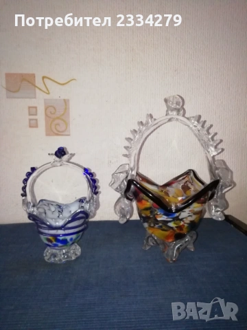 Стари фигури, статуетки от цветно стъкло, кристал,,морано", снимка 5 - Статуетки - 53066199