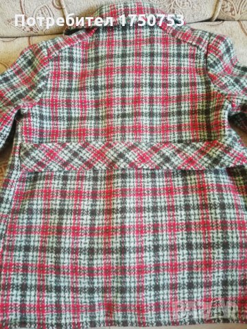 Детско топло карирано палто, снимка 4 - Детски якета и елеци - 31281402