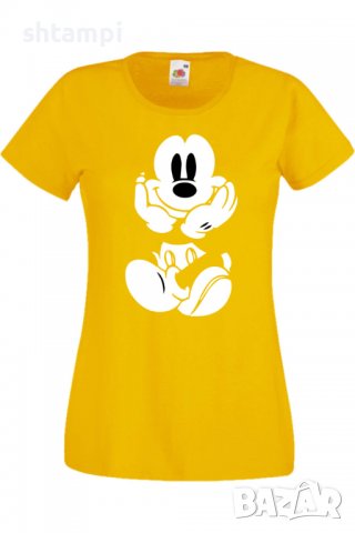 Дамска Тениска Mikey Mouse Smile,Изненада,Повод,Подарък,Празник, снимка 3 - Тениски - 37641552