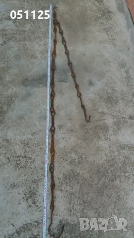 уникална възрожденска кована веруга, кука за камина 3 метра , снимка 3 - Антикварни и старинни предмети - 49027694