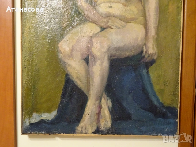 Авторска картина модел "Голо тяло" масло 70-те г, снимка 5 - Картини - 54094639