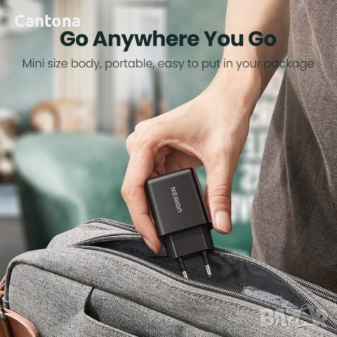 UGREEN QC3.0 18W USB бързо зарядно устройство, снимка 7 - Оригинални зарядни - 40052142