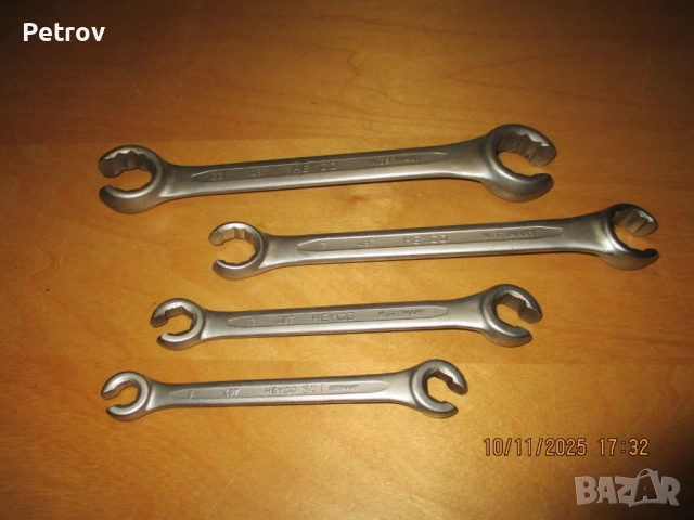 HEYCO No.497 - MADE IN GERMANY - 4 броя : 9 - 24 mm ЧИСТО НОВИ ПРОФЕСИОНАЛНИ Ключове за маркучи !!!!