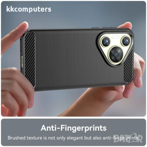 Huawei Pura 70 Удароустойчив Carbon Fiber Калъф и Протектор, снимка 6 - Калъфи, кейсове - 51404960