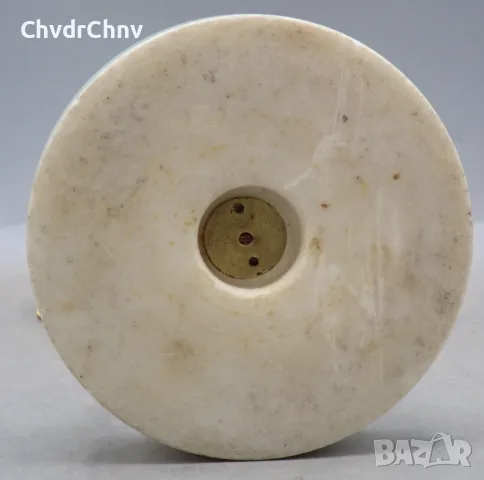 Франция 1800-те/19см-1кг/стара френска фигурална пиедестална ваза/бронз-мрамор, снимка 14 - Вази - 55845240