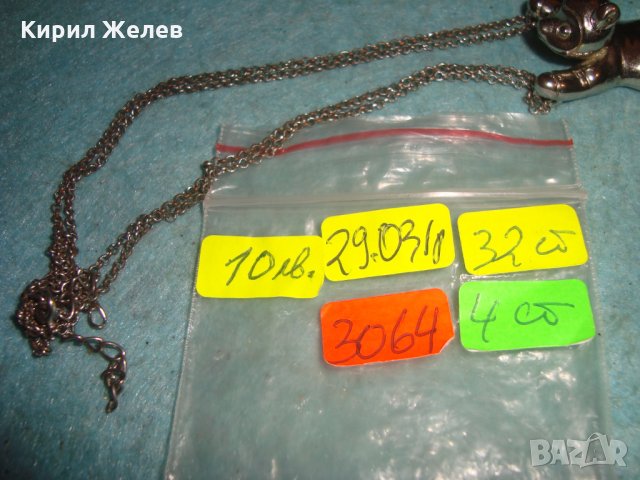 НИКЕЛИРАНА СРЕБРИСТА ФИГУРКА - МОДЕН МЕДАЛЬОН със СИНДЖИРЧЕ АРТ ВИСУЛКА 3064 , снимка 10 - Колиета, медальони, синджири - 35322833