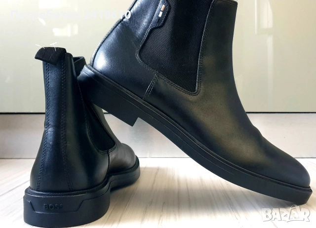 Hugo Boss Leather Size 45/29см ОРИГИНАЛ! Мъжки Ниски Боти от ест. кожа!, снимка 9 - Спортно елегантни обувки - 53736202