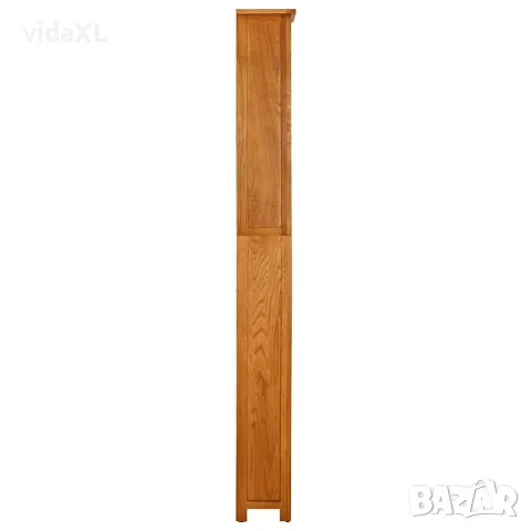 vidaXL Библиотека с 7 рафта, 60x22x200 см, дъбов масив, снимка 2 - Етажерки - 56146990