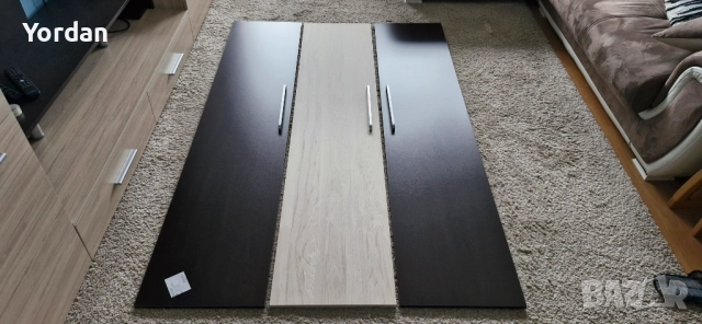 Вратички за гардероб, 185x39cм, ПДЧ 15 мм венге/светъл рокфорд хикори, снимка 6 - Гардероби - 46226255