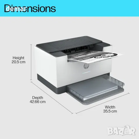 Принтер HP LaserJet M207dw, черно-бял, безжичен, лесна настройка, снимка 3 - Принтери, копири, скенери - 47851476