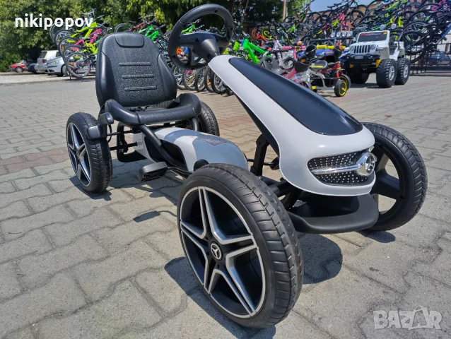 MERCEDES Картинг Mercedes Benz Go Kart EVA бял, снимка 1 - Коли, камиони, мотори, писти - 47876702