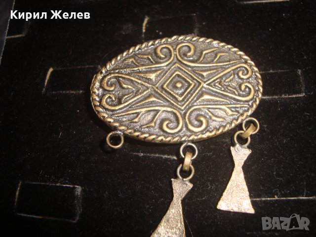 ВЪЗРОЖДЕНСКА БРОНЗОВА БРОШКА СТАРО ГРАДСКО БИЖУ НАКИТ 3090, снимка 5 - Колекции - 30285257