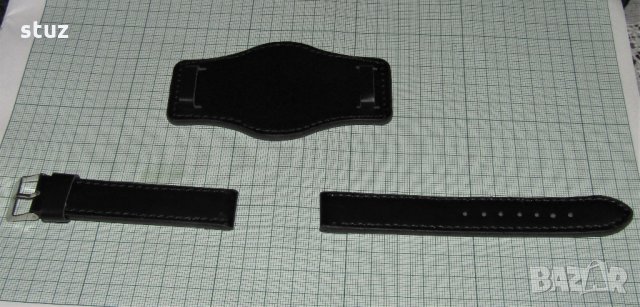 Кожени каишки за мъжки часовници, с подложка, снимка 5 - Каишки за часовници - 30205386