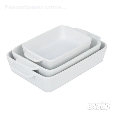 Комплект 3бр. керамични тави за печене