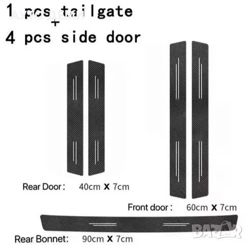 Стикери за прагове и задна броня марка Тесла Tesla, снимка 3 - Аксесоари и консумативи - 49961498