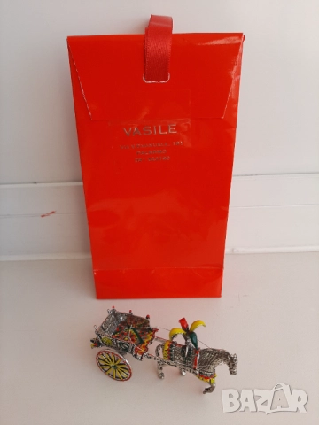 Сувенир от Палермо Сицилия сребърна сицилианска карета VASILE Palermo, снимка 13 - Арт сувенири - 52313702