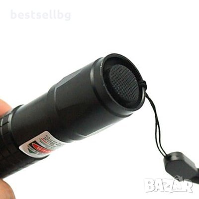 Мощен зелен акумулаторен лазер пойнтер 500mW приставки точка лъч фенер, снимка 5 - Измервателни инструменти - 29229698