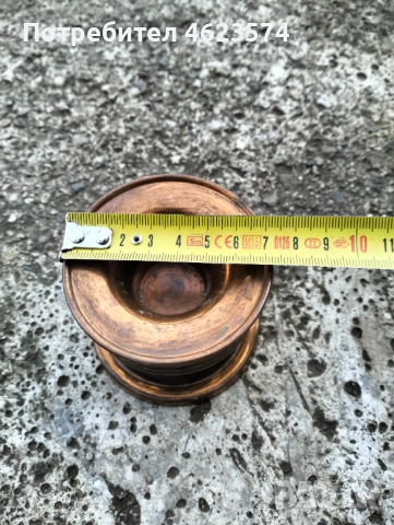 Меден свещник, снимка 3 - Антикварни и старинни предмети - 52839602