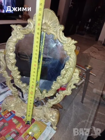 Бараково бронзови огледало, снимка 6 - Антикварни и старинни предмети - 49507359