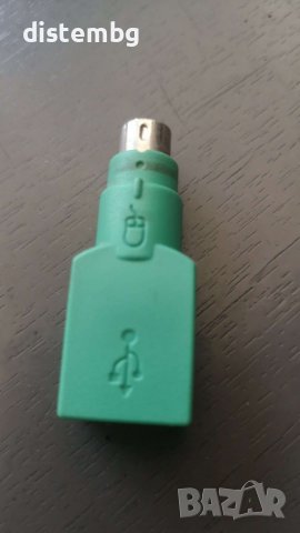  PS2 to USB Adapter  за мишка, снимка 2 - Кабели и адаптери - 37282622