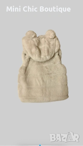 Пухкаво бебешко елече Primark с ушички 18-24 м  – Като НОВО, снимка 4 - Бебешки якета и елеци - 54169830