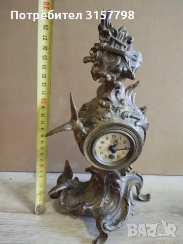Настолен часовник рококо, снимка 3 - Антикварни и старинни предмети - 48080141