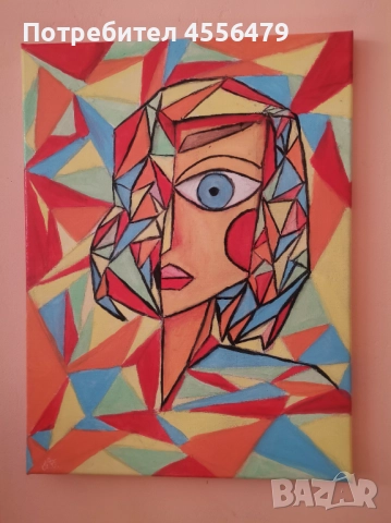 Авторска абстрактна картина , снимка 3 - Картини - 52844468