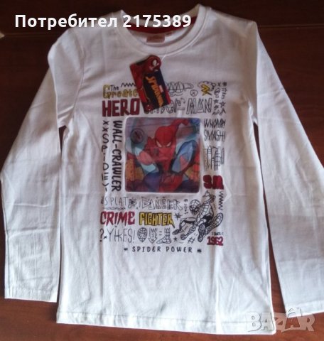Блуза за момче със Спайдермен, с дълъг ръкав, снимка 1 - Детски Блузи и туники - 30724720