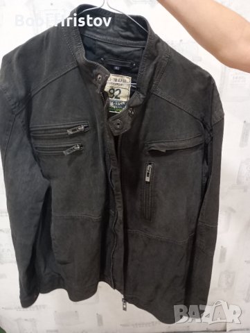 Мъжко кожено яке.XL ....Топ състояние , снимка 7 - Якета - 42161263
