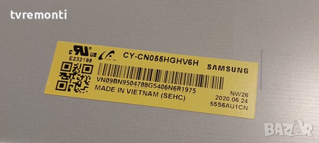 Main board BN41-02703C BN94-00033Q SAM/55RU7372 DISPLAY CY-CN055HGHV6H, снимка 4 - Части и Платки - 38742792