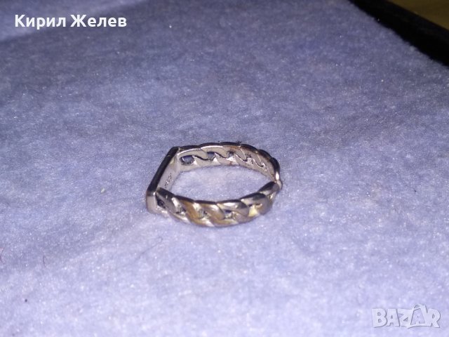 SAINT LAURENT PARIS Марков ПОСРЕБРЕН с ПЕЧАТ S925 БУТИКОВ АРТ ПРЪСТЕН от БЛАГОРОДНА СТОМАНА 34402, снимка 9 - Пръстени - 39547098