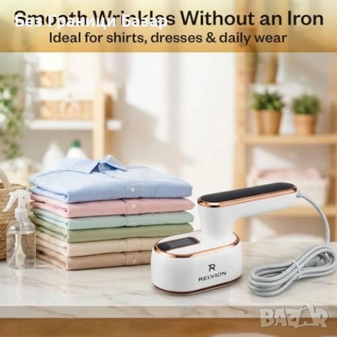 Нов Преносим уред за гладене с пара компактен 140°C 2.1 м кабел Ютия дрехи, снимка 4 - Ютии - 53973607