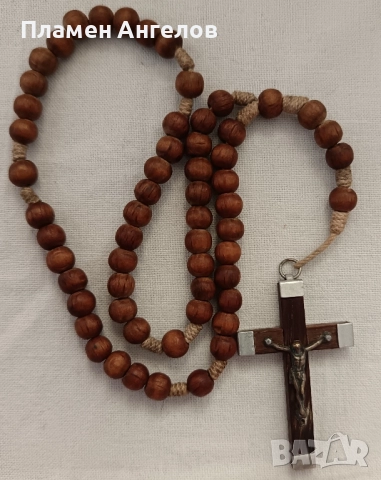 Стара дървена малка молитвена броеница. , снимка 2 - Антикварни и старинни предмети - 52218726