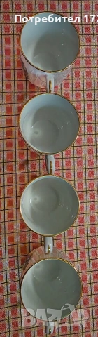 Шведски порцеланови чашки със златен кант , снимка 7 - Чаши - 54043317