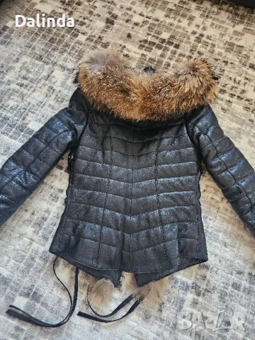 Дамско яке естествена кожа и естествен косъм , снимка 8 - Якета - 49273871