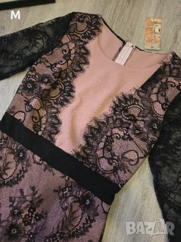 Нова рокля с дантела в цвят - розов и бордо на на намаление , снимка 9 - Сукмани - 47399440