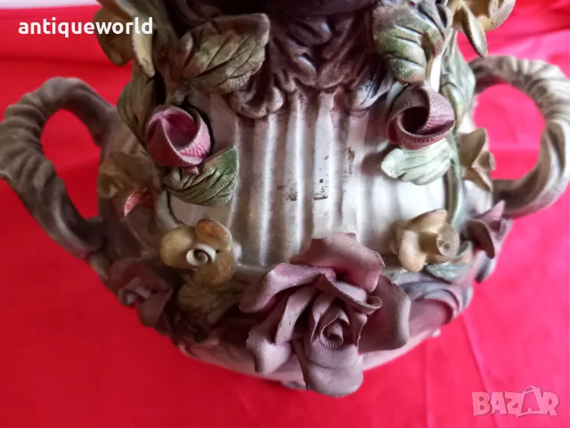 Bassano Уникат Порцеланов Съд , Урна , Ваза с Капак Басано, снимка 3 - Антикварни и старинни предмети - 47964377