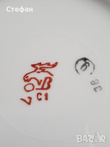 Комплект порцеланови чинии Вербили, снимка 6 - Антикварни и старинни предмети - 44383572