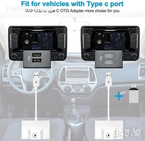 Нов Безжичен CarPlay адаптер Донгъл за ОЕМ автомобили от 2015 кола iPhone Айфон, снимка 5 - Аксесоари и консумативи - 42192771