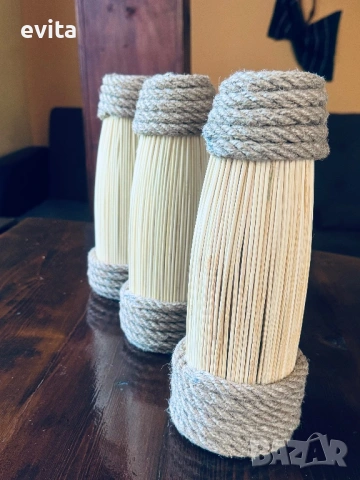 🌿 Колоритни арт вази – стъкло и дърво с характер, снимка 6 - Вази - 35788090