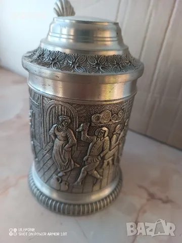 Метална  халба с фигури , снимка 5 - Антикварни и старинни предмети - 56064214