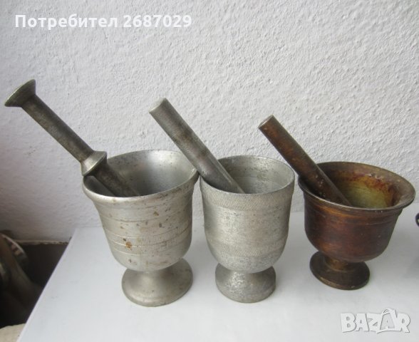 3 бр стари хавани хаван чукало метал, снимка 1 - Антикварни и старинни предмети - 29742884