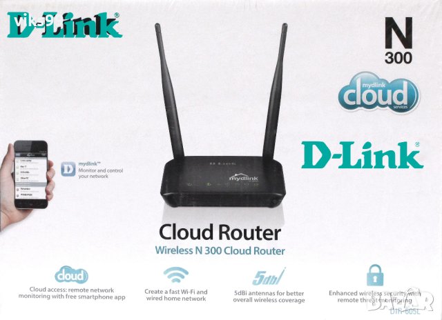 WiFi Рутер D-Link DIR-605L 300 Mbps, снимка 1 - Рутери - 44395452