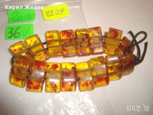 КЕХЛИБАРЕНА ГРИВНА РЕТРО СТИЛ КЕХЛИБАР ХЕНД МЕЙД 8809