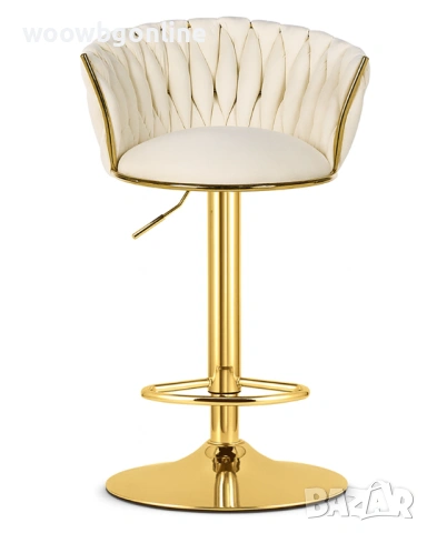 Луксозен тапициран кадифен табрет - 2 броя, снимка 6 - Столове - 53246608