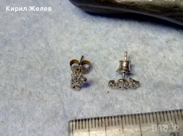 ПРЕКРАСНИ ФИГУРАЛНИ СРЕБЪРНИ ОБЕЦИ МОРСКИ КОНЧЕТА РОДИРАНО СРЕБРО 925 ФИНА АРТ ИЗРАБОТКА 48657, снимка 8 - Обеци - 49551517
