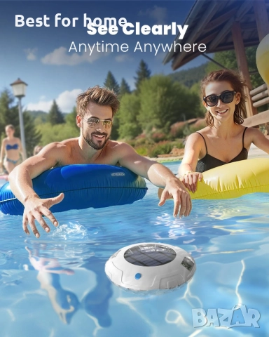 Соларен термометър  с 8 RGBW цветови режима, два цифрови дисплея , снимка 5 - Басейни и аксесоари - 51857173