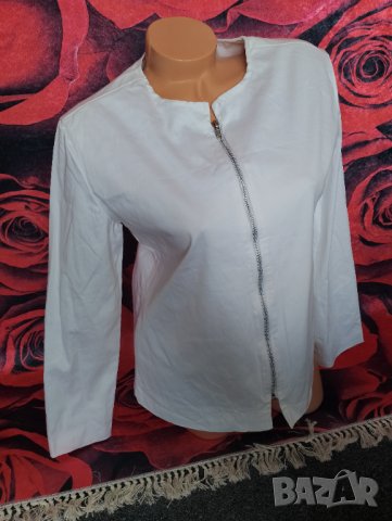 Бяло яке жакет тип сако М, снимка 2 - Якета - 36766196