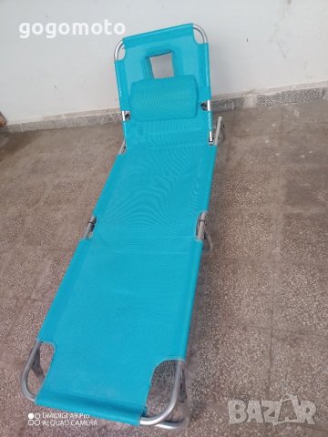Сгъваем шезлонг алуминиеви за плаж, с регулиране на наклона , снимка 18 - Къмпинг мебели - 37965946