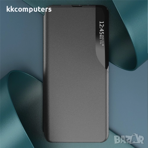 Защитен Кожен калъф със Стойка за Samsung Galaxy A17 5G / A17 4G | Протектор в Комплекта | Цвят: Чер, снимка 11 - Калъфи, кейсове - 52198639